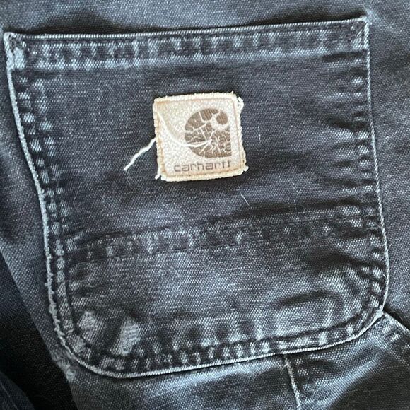 Carhartt straight wide leg utility distressed paint smear denim jeans size 30 - Picture 11 of 15